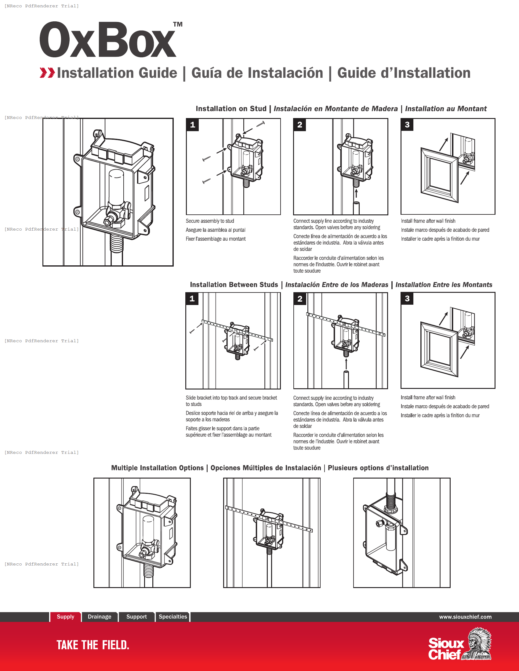 696 SERIES - OXBOX ICEMAKER OUTLET BOX - INSTALLATION GUIDE.PDF Technical Document